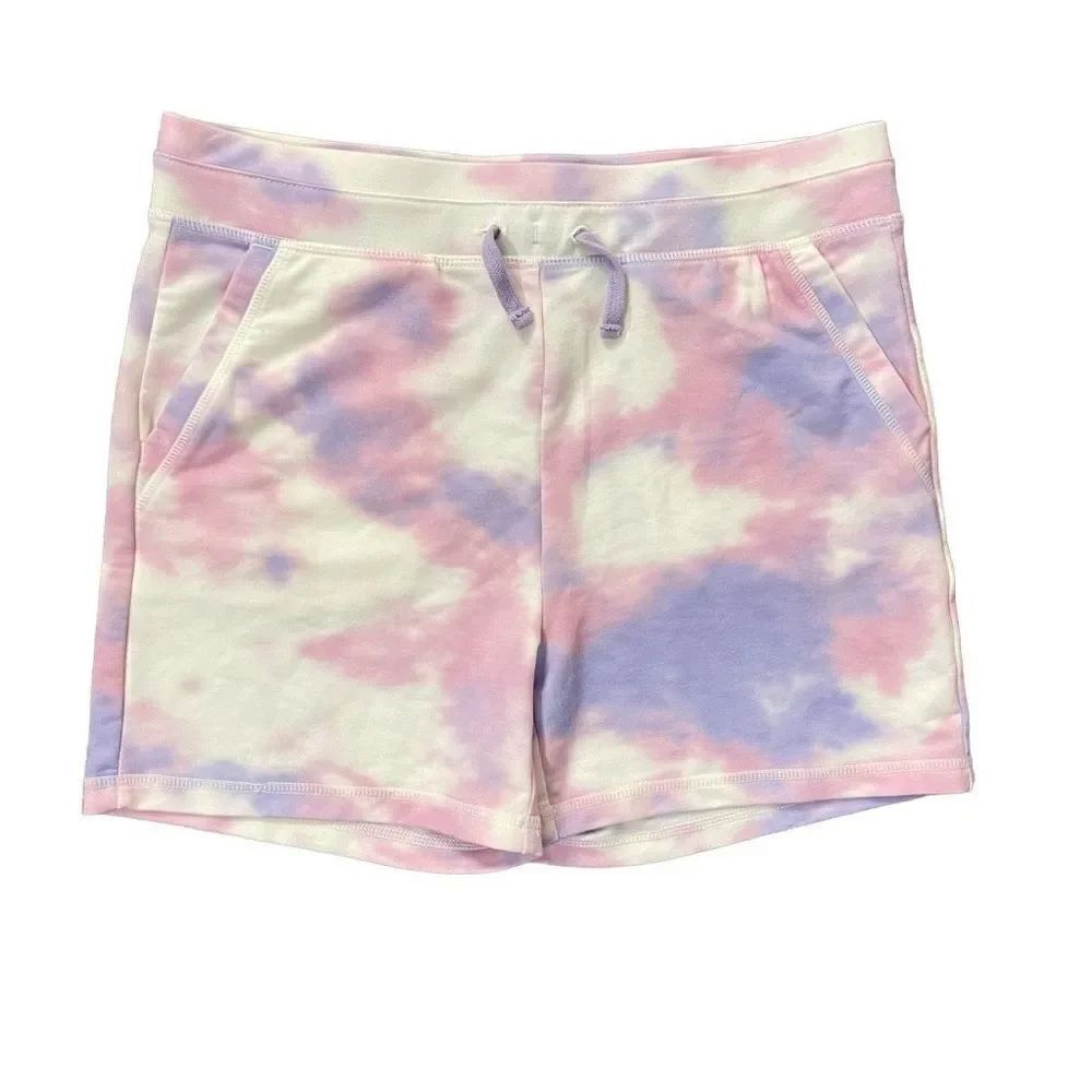 32 Degrees Cool Girl’s Purple Pink Tie-Dye Pull On Drawstring Shorts 14/16